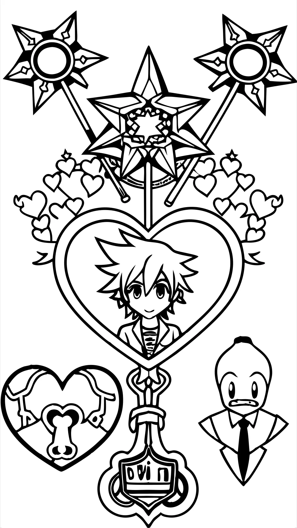 kingdom of hearts coloring pages